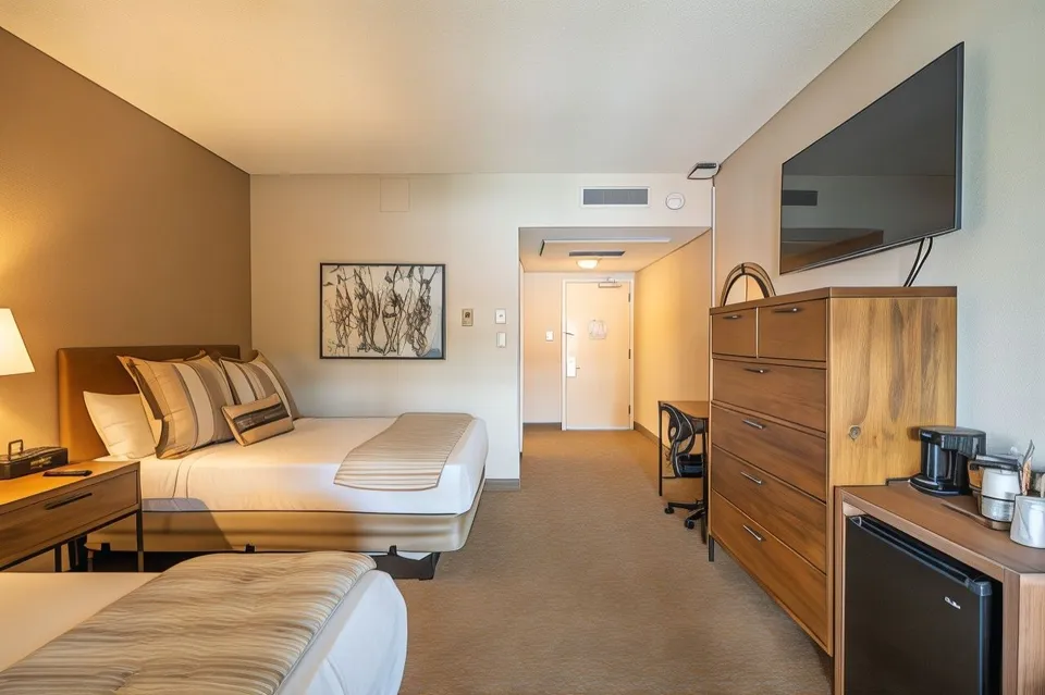 two double bed guest room