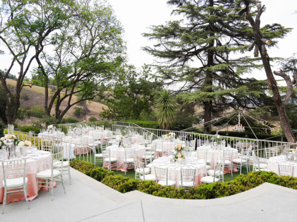 outdoor wedding reception setup