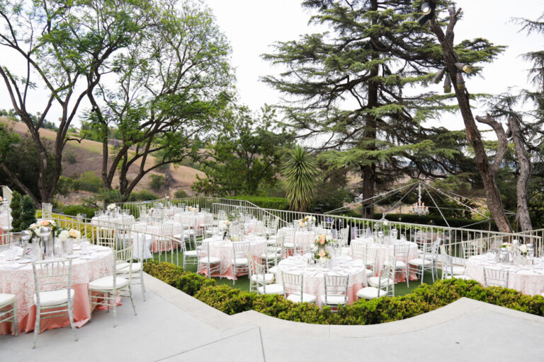 outdoor wedding reception setup
