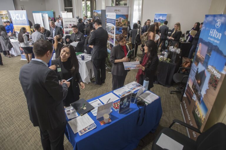 job fair in auditorium space