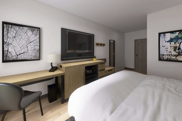 newly renovated king guest room