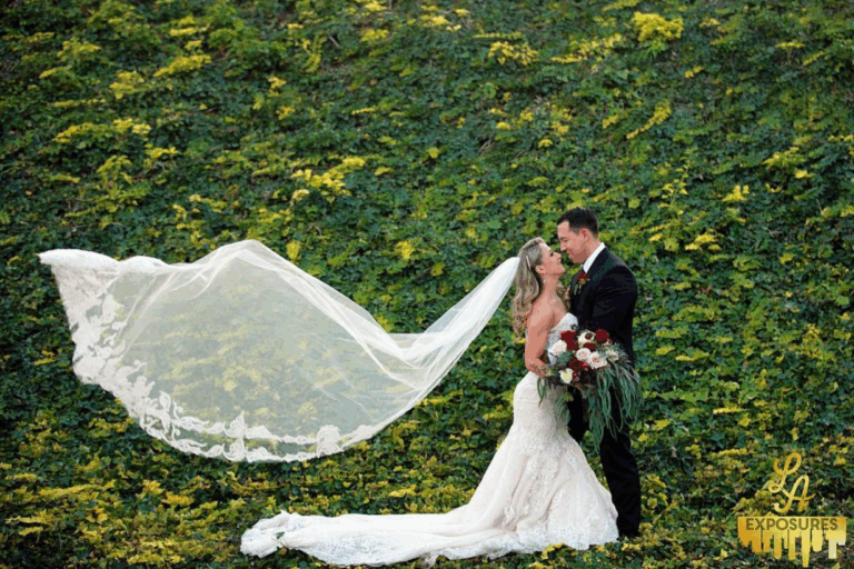 bride and groom embracing each other