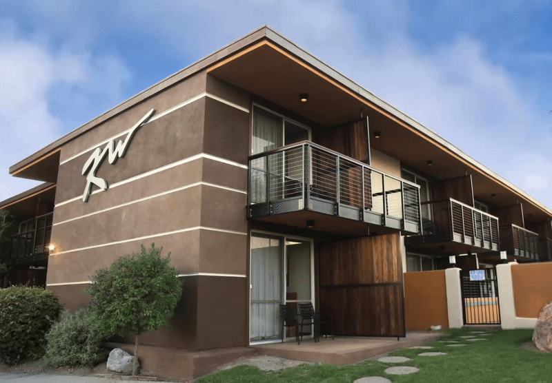 Exterior shot of Kellogg West hotel