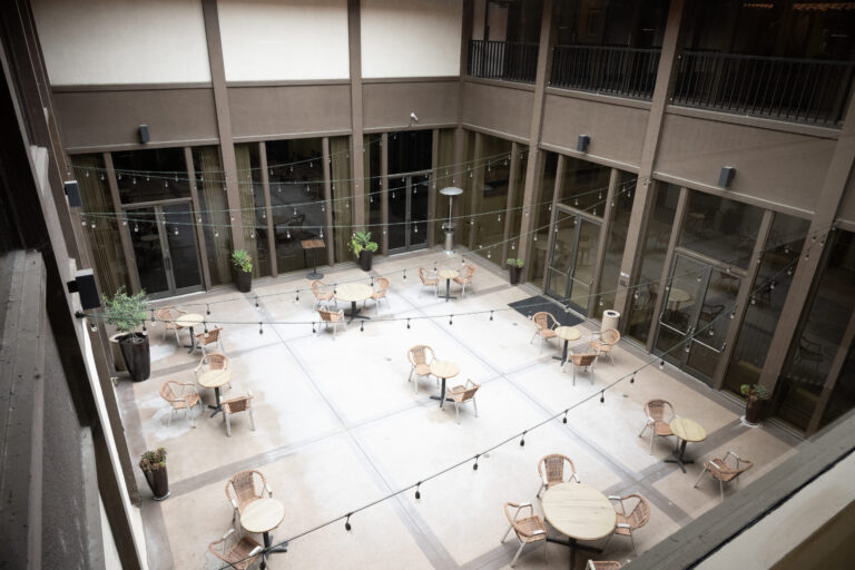 top view of outdoor atrium