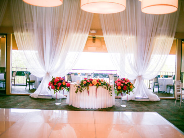 sweethearts table in banquet room