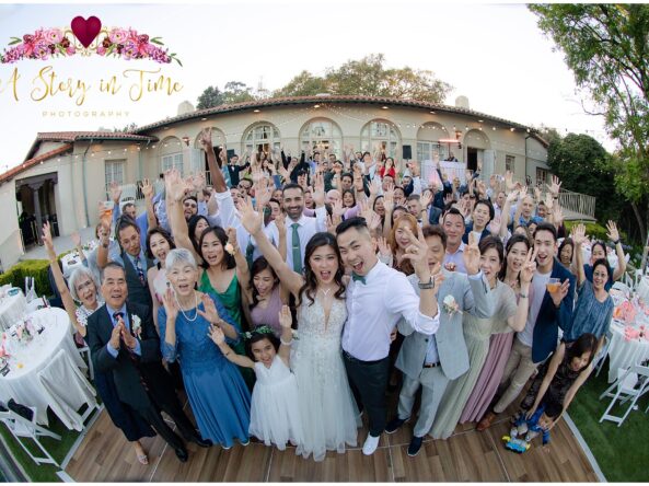 Wedding reception group photo