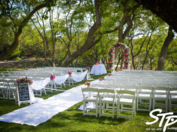 Kellogg West outdoor wedding site and setup
