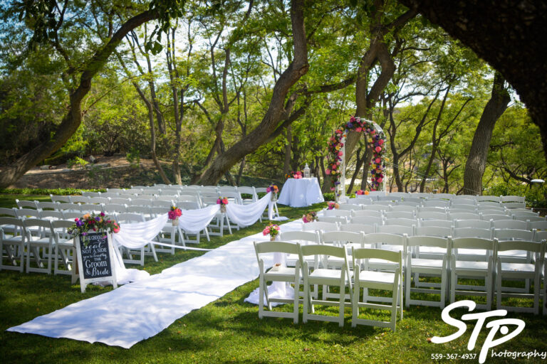 Kellogg West outdoor wedding site and setup